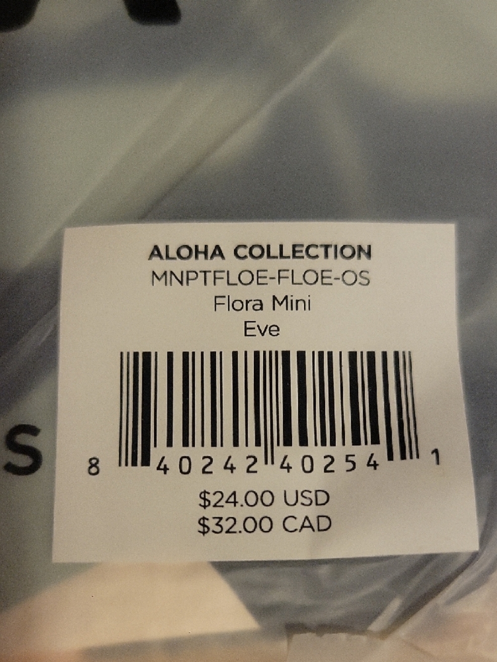 ALOHA Collection Mini Flora Eve Pouch - Light Blue & White - Picture 4 of 5